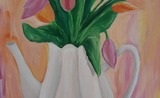 Tulipany, akryle</br> autor:  <b>  Alan Godula <r>  14 lat