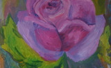 Róża dla mamy, olej, </br> autor:  <b>  Alan Godula <r>  8 lat