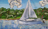 Z wiatrem, akryle, </br> autor: <b> Olejniczak Joanna <r> 11 lat