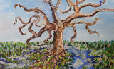 Stare drzewo, akryle, </br> autor: <b> Olejniczak Joanna <r> 11 lat